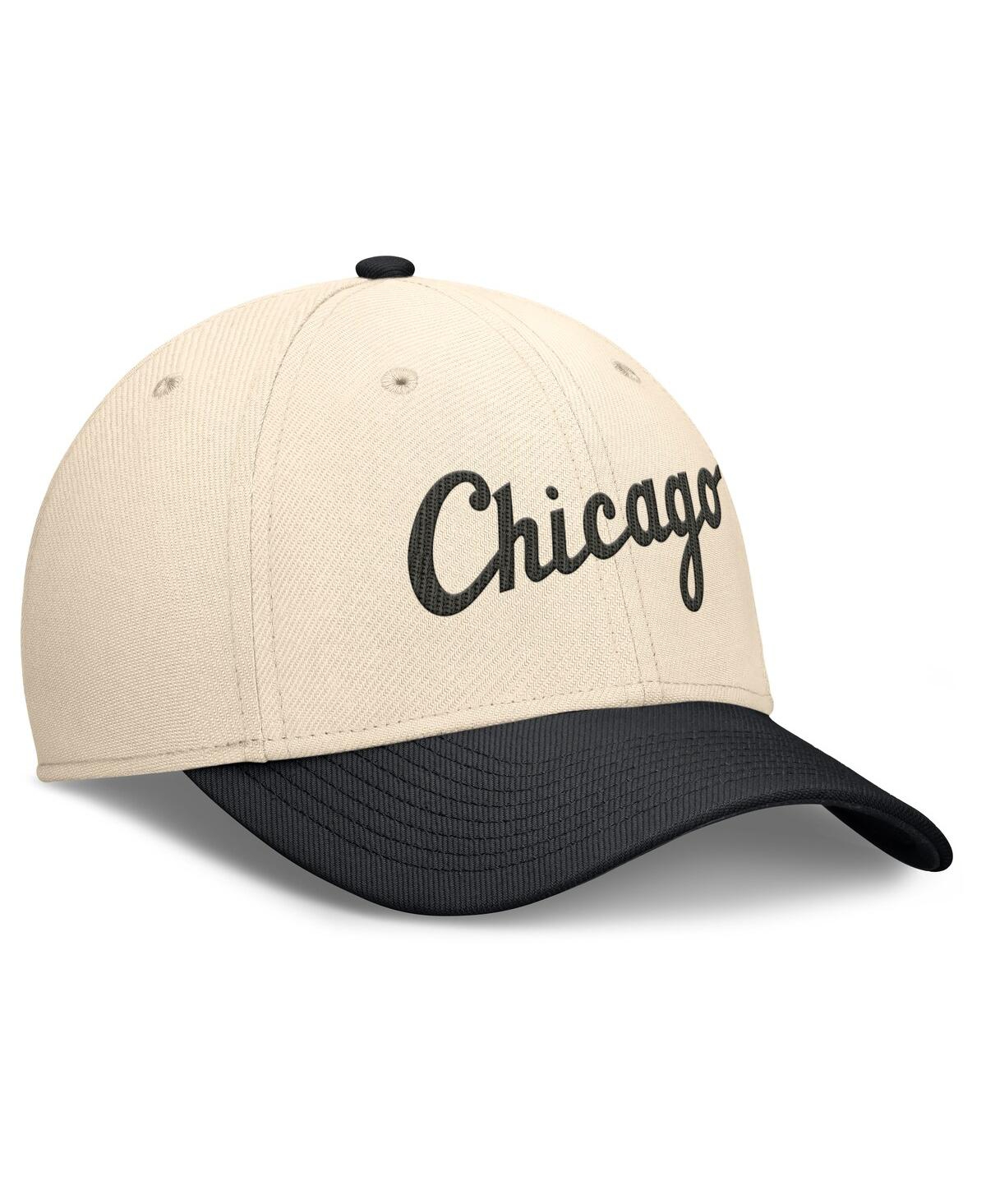 Nike Men's Natural/black Chicago White Sox Statement Rise Performance Flex Hat In Multi