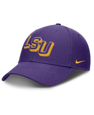 Nike - Men's Purple LSU Tigers Slanted Primetime Rise Performance Adjustable Hat