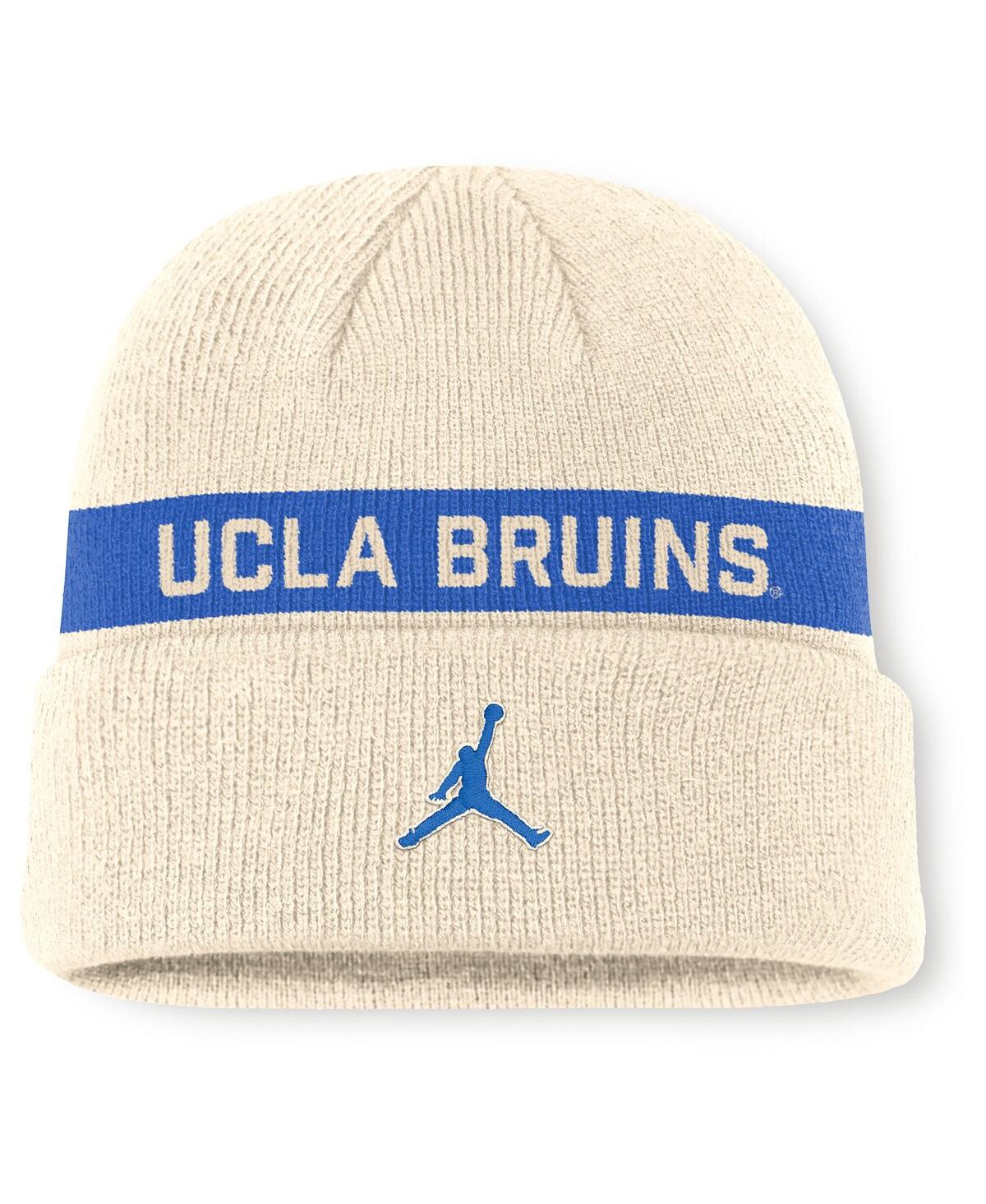 Jordan Men's Natural/blue Ucla Bruins Peak Primetime Utility Cuffed Knit Hat In Neutral