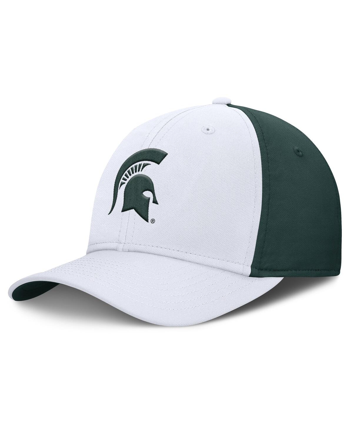 Nike Men's White/green Michigan State Spartans 2025 Sideline Rise Local Performance Flex Hat In Multi