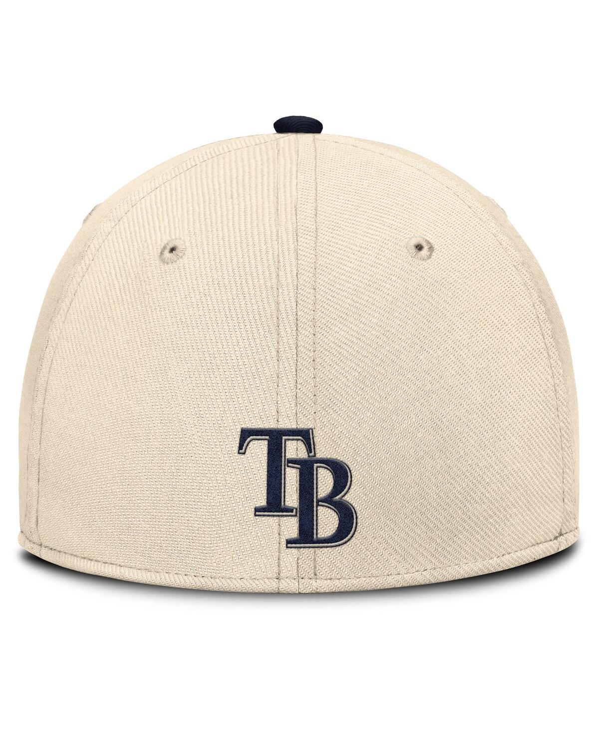 Nike Men's Natural/navy Tampa Bay Rays Statement Rise Performance Flex Hat In Multi
