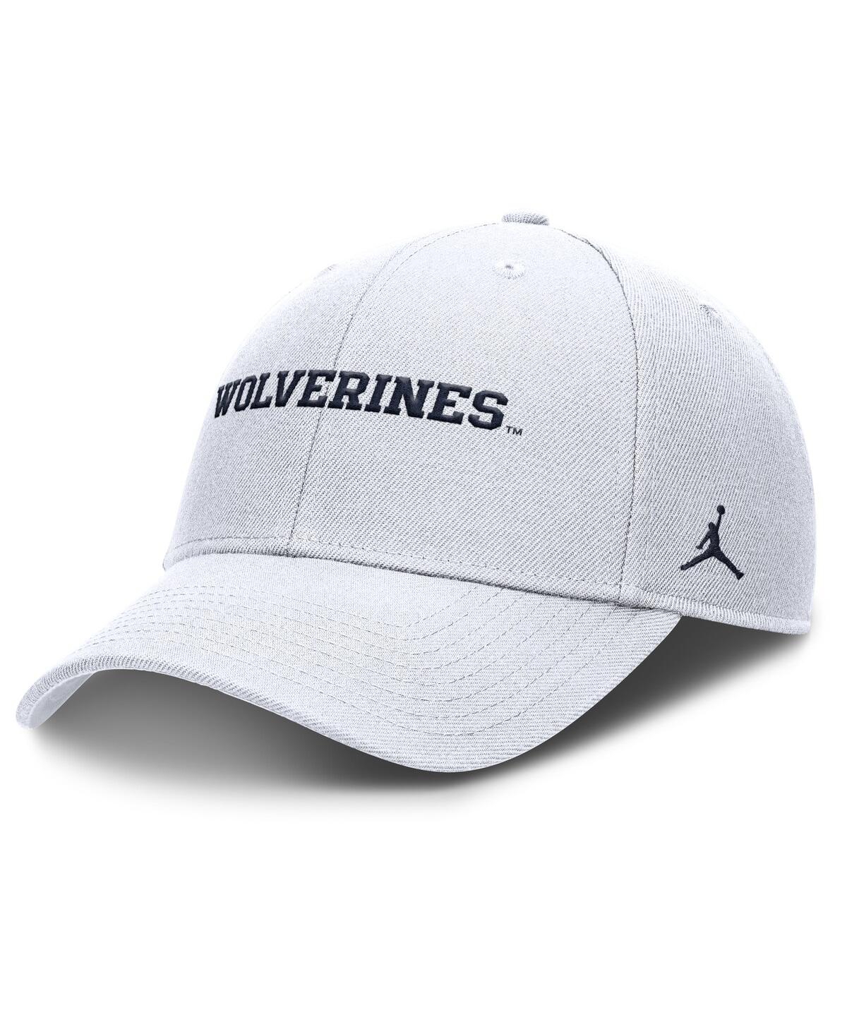 Men's White Michigan Wolverines 2025 On-Field Rise Performance Adjustable Hat - White