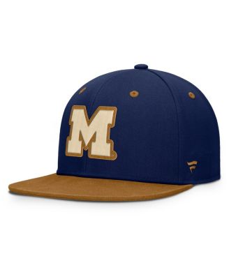 Fanatics - Men's Navy/Brown Michigan Wolverines Noboa Fitted Hat