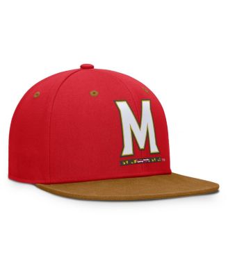 Men's Red/Brown Maryland Terrapins Noboa Fitted Hat