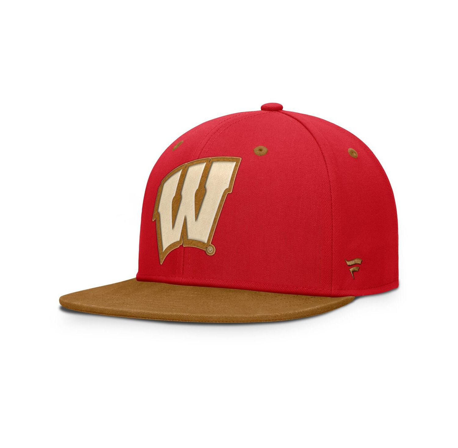 Men's Red/Brown Wisconsin Badgers Noboa Fitted Hat