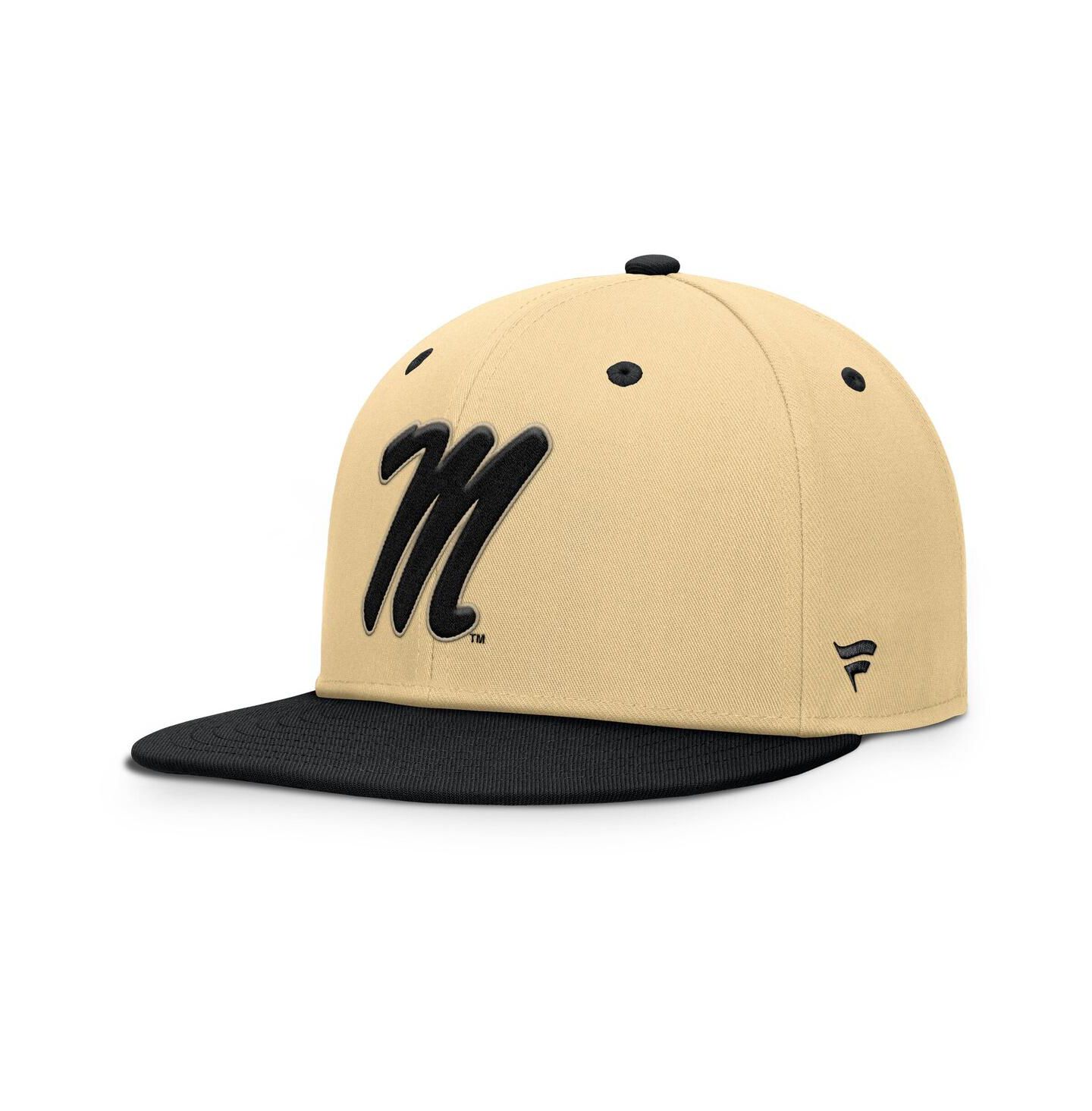 Мужская кепка Fanatics Khaki/Black Ole Miss Rebels Balance Fitted Hat — фото 1