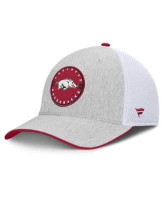 Fanatics Men's Heather Gray/White Arkansas Razorbacks Trigger Flex Hat ...