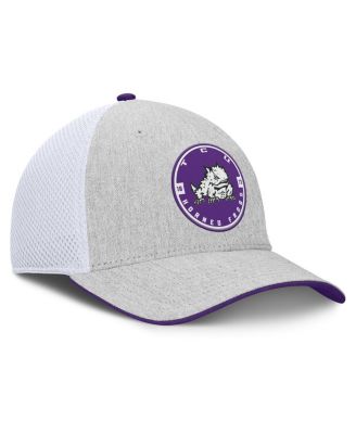 Men's Heather Gray/White TCU Horned Frogs Trigger Flex Hat