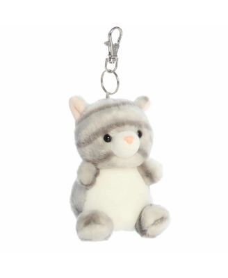 Mini Silver Kitty Palm Pals Adorable Clip-On Gray 4"