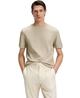 Hugo Boss - Men's Regular-Fit Structured Cotton T-Shirt