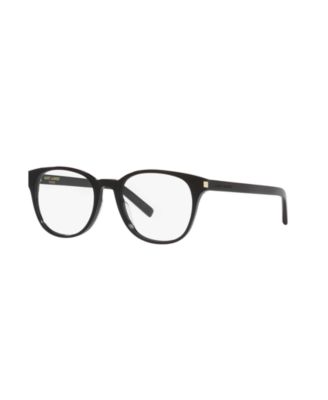 Saint Laurent Unisex Round Plastic Sl 523 Eyeglasses - Black