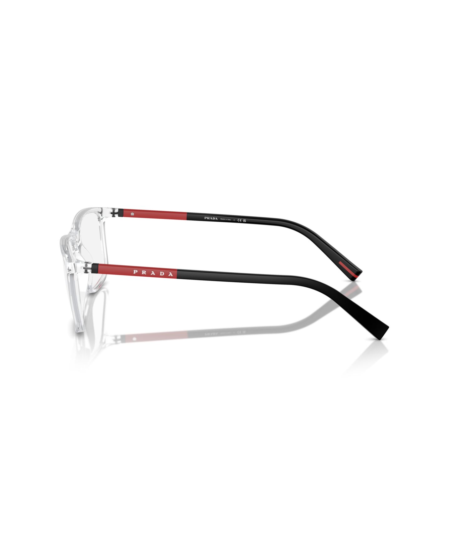 Мужские очки PRADA LINEA ROSSA Man Rectangle Plastic PS 03QV Eyeglasses, цвет: Прозрачный — фото 3