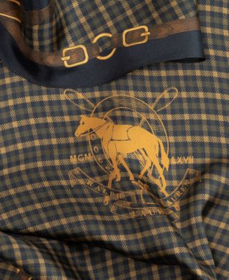 Belting & Plaid Diamond Silk Scarf