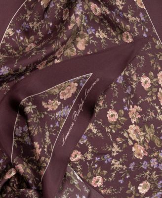 Floral Large Diamond Silk Scarf