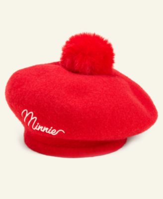 kate spade new york - Disney | Macy's Minnie Mouse Pom-Pom Beret Hat