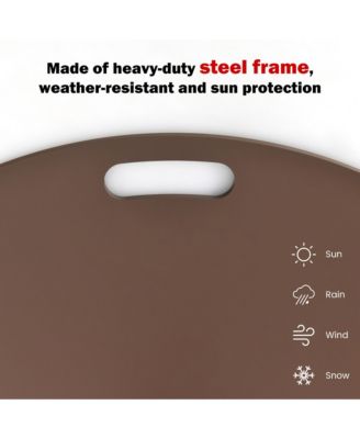 Round Weighted Patio Umbrella Base Stand 50 lbs w/ 3 Adapters