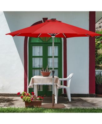 Round Weighted Patio Umbrella Base Stand 50 lbs w/ 3 Adapters