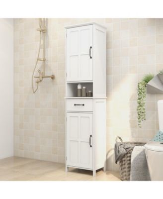 CASAINC Slim Double Door Cabinet for Narrow Spaces, Floor-Standing Storage