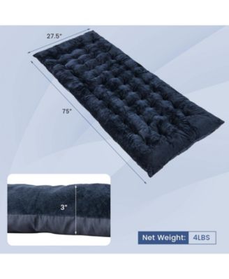 75 x 27.5 inch camping cot pads with soft and breathable crystal velvet