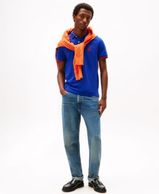 Men's Classic-Fit Seasonal Embroidered Crest Tipped Polo Shirt