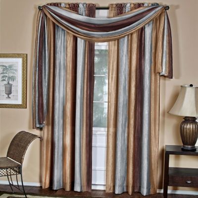 Ombre Crushed Satin Sheer Single Window Curtains & Valances - 50 in. W x 84 in. L, Sage