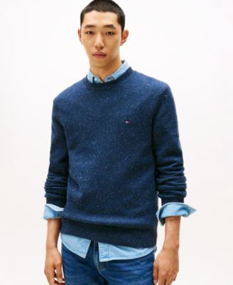 Men's Lambswool Blend Donegal Crewneck Sweater