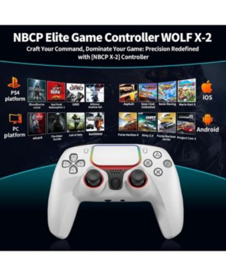 Wireless 5th Gen Elite PS4 Controller, 1200mAh Battery, Dual Motors, 6-Axis Gyro, 3.5mm Audio Jack, Turbo Mode, Compatible with PS4/PC