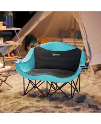 Double Padded Folding Camping Chair for Adults