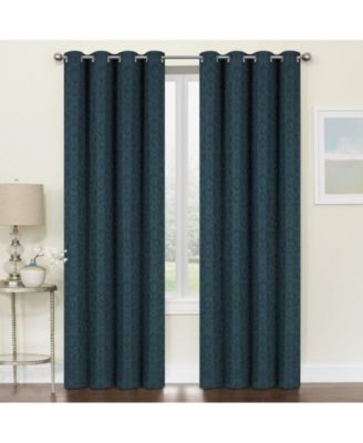 Regency Collection Raised Jacquard Damask Grommet Top Curtains - 52 in. W x 84 in. L, Autumn Spice