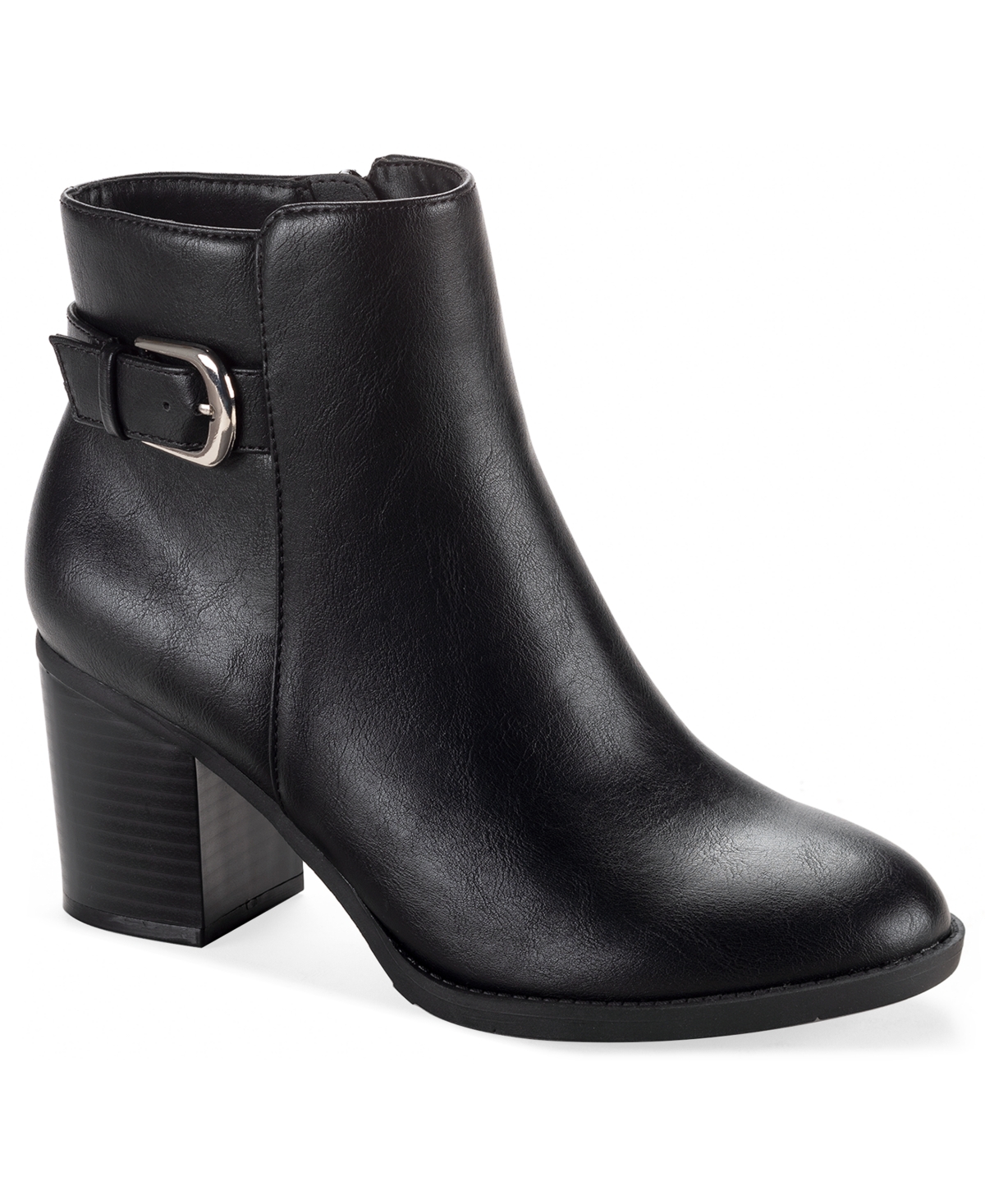 Style & Co Women's Harlemm Belt Booties, Macy's Exclusive In Black