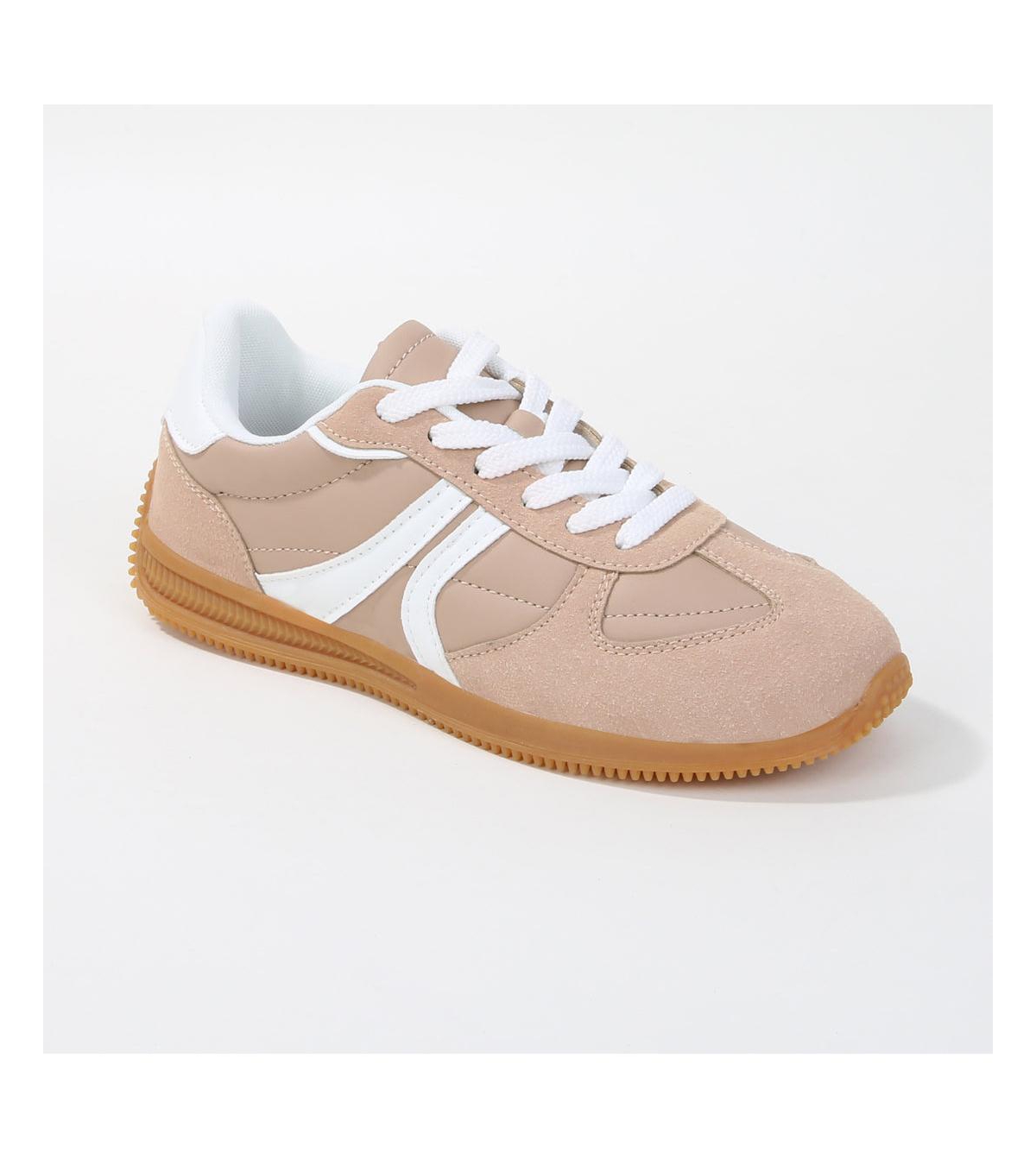 Lorna Stripe Retro Sneakers - Beige