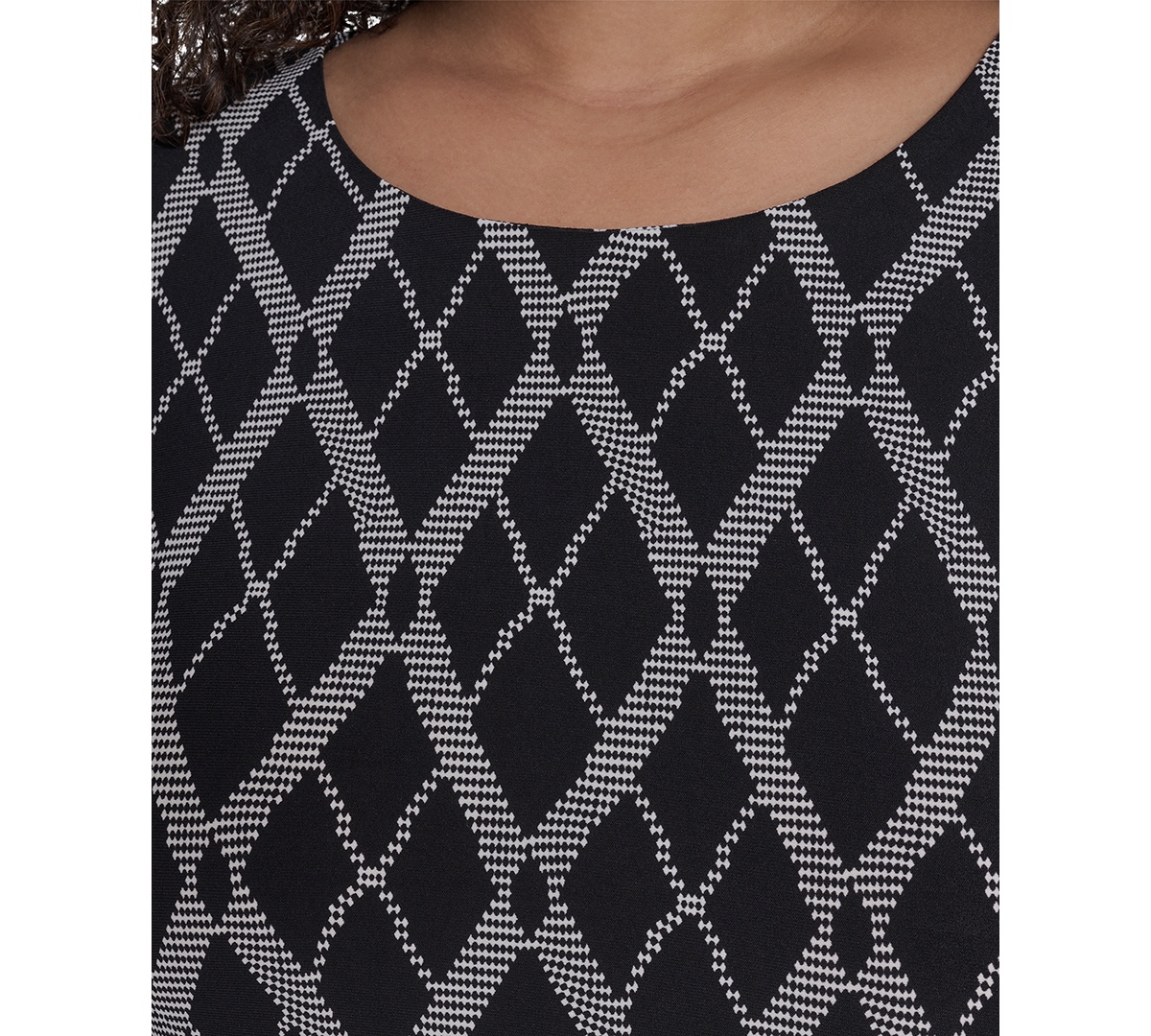 Tommy Hilfiger Plus Size Bell-sleeve Shift Dress In Multi