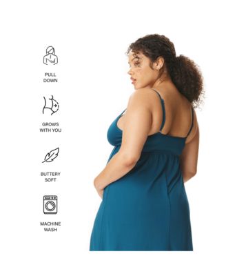 Motherhood Women's Maternity Robe and Nursing Chemise Sleep Set