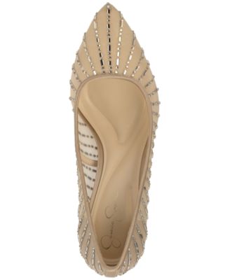 Women's Piviano Rhinestone Mesh Pumps