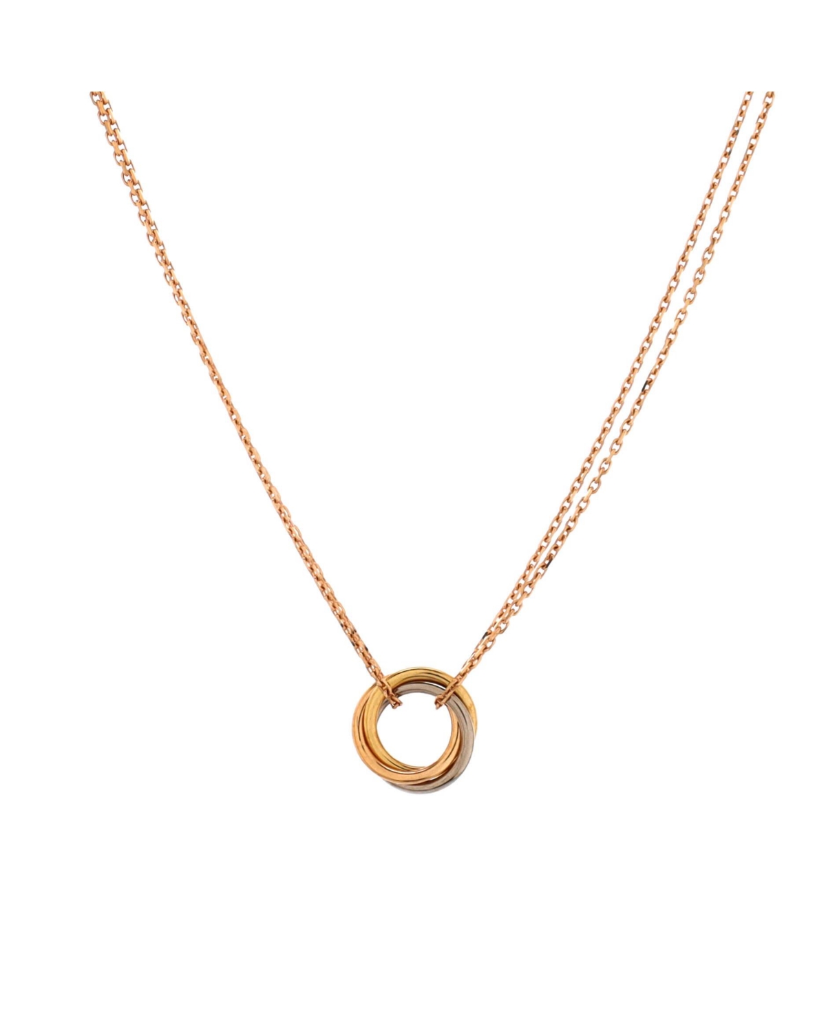 Trinity Choker Necklace - 18k tri colored gold
