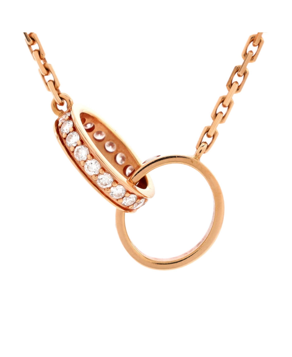 Love Interlocking Necklace - 18k rose gold