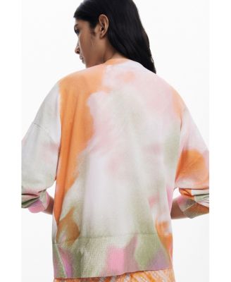 Women's Tie-dye floral cardigan