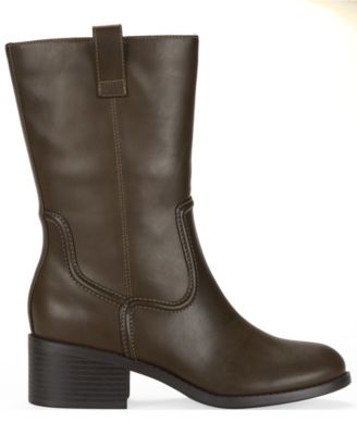 Women's Inezz Mid Shaft Faux-Leather Boots, Macy's Exclusive