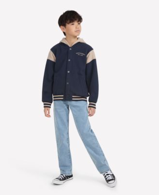 Boys Fleece Hooded Bomber Jacket