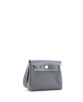 Pre-Owned Hermes 20 Herbag Zip Toile and Leather