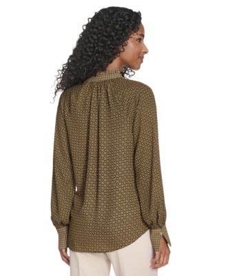 Women's Foulard Tie-Neck Blouse