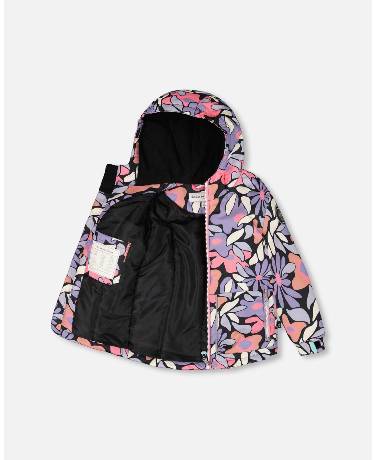 Deux par Toddler Girls Two-Piece Chill Outerwear Set with Light Insulation Purple Gray - Toddler|Child