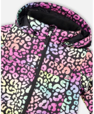 Girl One-Piece Teknik Snowsuit Rainbow Leopard - Toddler|Child