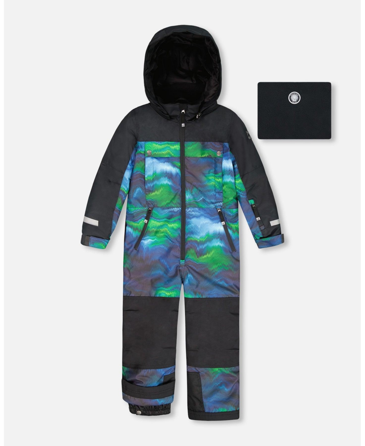Deux par Boy One-Piece Teknik Snowsuit Aurora Borealis