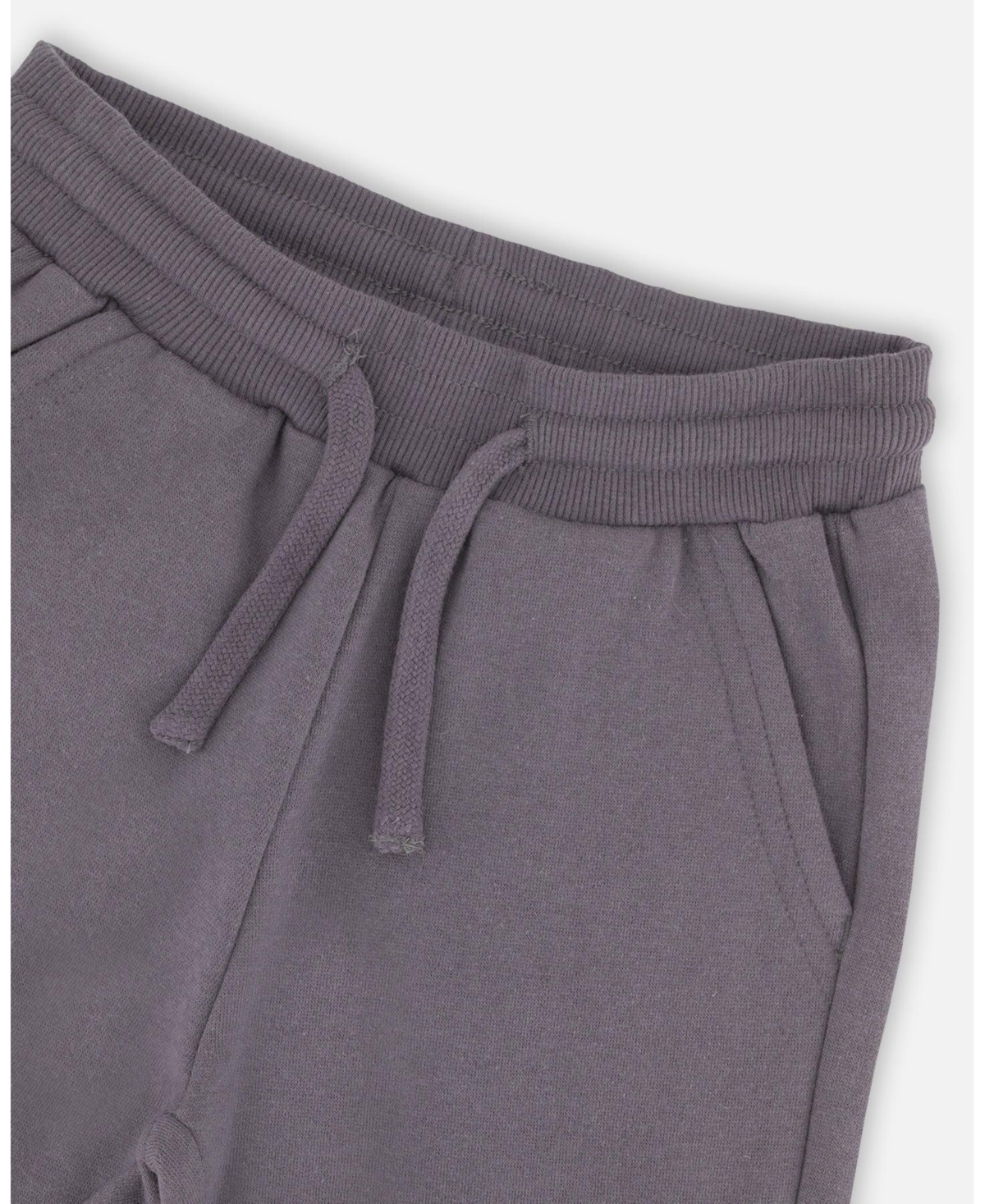 Deux par Boy Fleece Sweatpants with Pockets Dark Gray - Child