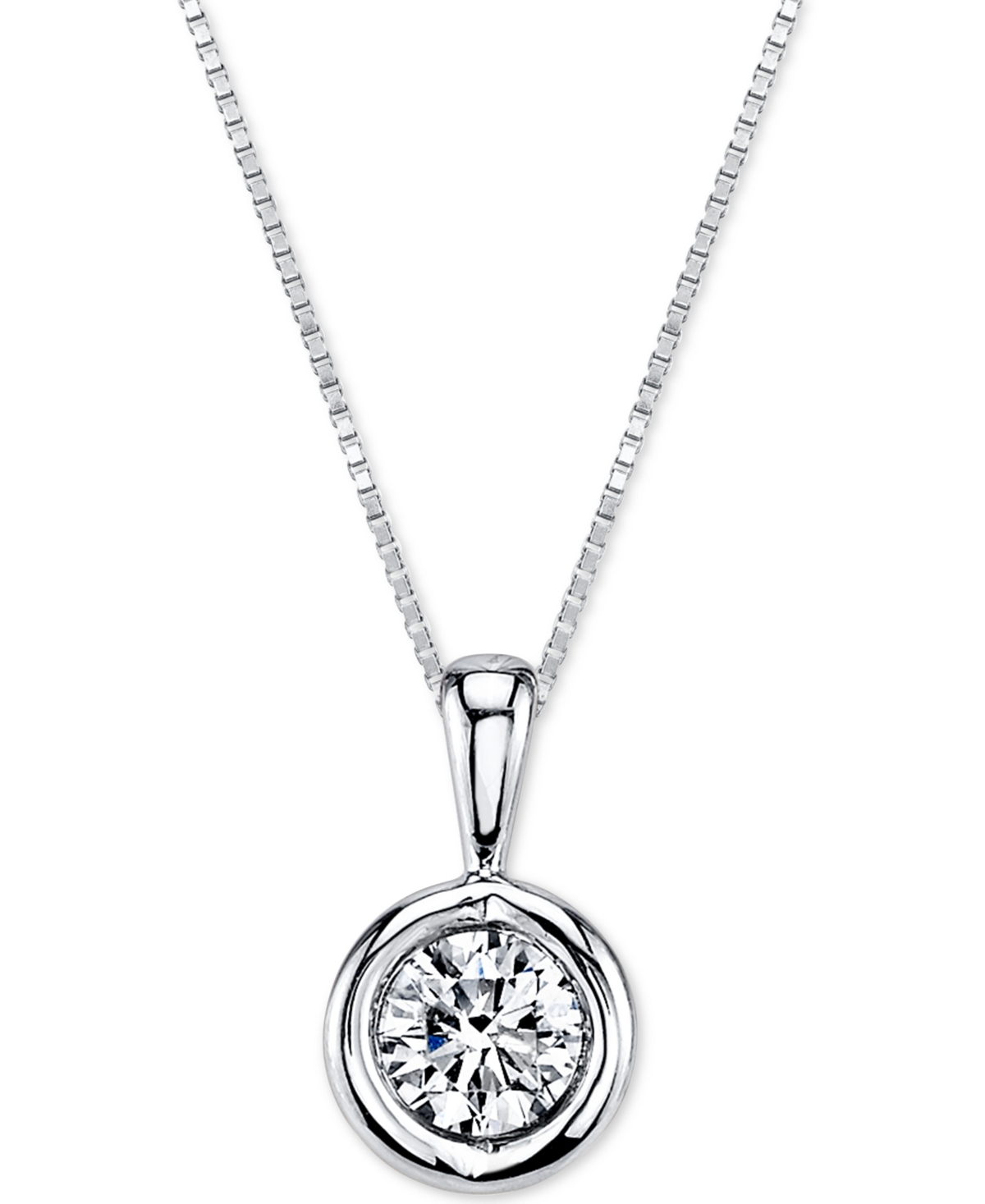 Energy Diamond Pendant Necklace (1/5 ct. t.w.) in 14k Gold, White Gold or Rose Gold - Yellow Gold