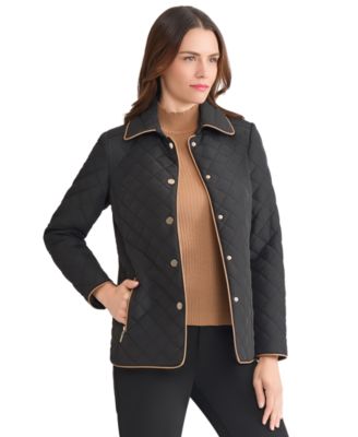 Women's Quilted Snap Front Long Sleeve Jacket