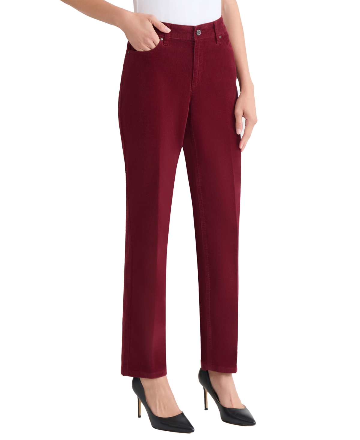 Jones New York Lexington Straight Leg Jeans In Red