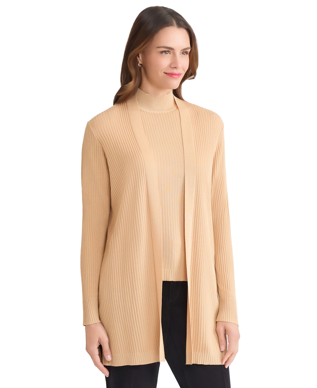 Jones New York Petite Sutton Open-front Cardigan In Neutral