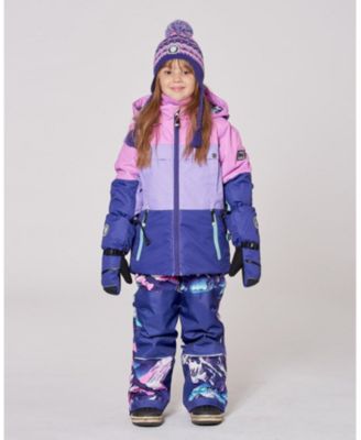 Big Girls Two-Piece Teknik Snowsuit Purple Mountain Print - Toddler|Child